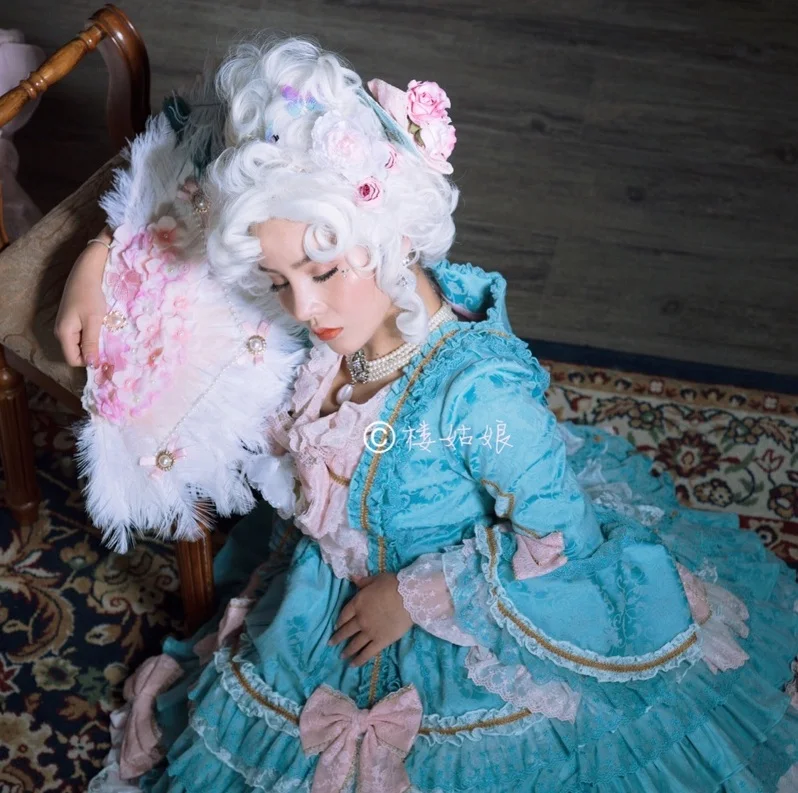 Marie Antoinette Принцесса средний кудрявые волосы косплей парики+ парик кепки(без головной убор
