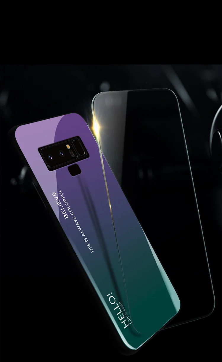Чехол из закаленного стекла для Samsung S7 S8 S9 Plus Note 8 9 J8 A5 A8 2018 J2 J7 Prime A6 | Мобильные