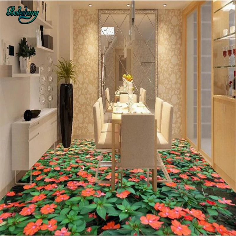 Обои для ванной комнаты с объемным цветком в пасторальном стиле 3D стерео