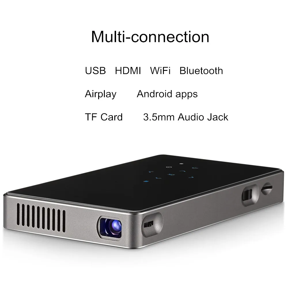 WZATCO CT50S Мини Портативный Умный домашний кинотеатр Карманный Android 7.1.2 OS Wifi мини HD светодиодный проектор для Full HD1080P MAX 4K HDMI