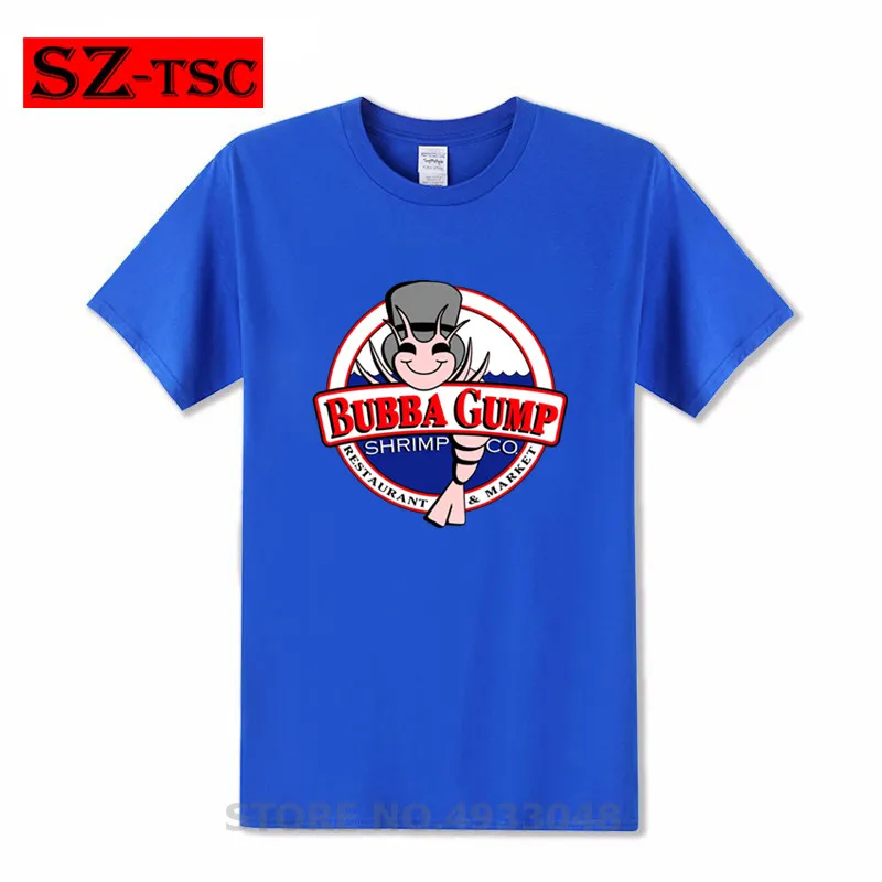 Новинка лета 2019 Высококачественная футболка Bubba Gump с изображением креветки