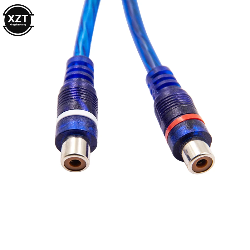 Автомобильный аудио MP3 RCA 1 штекер на 2 гнезда Y разветвитель Кабель