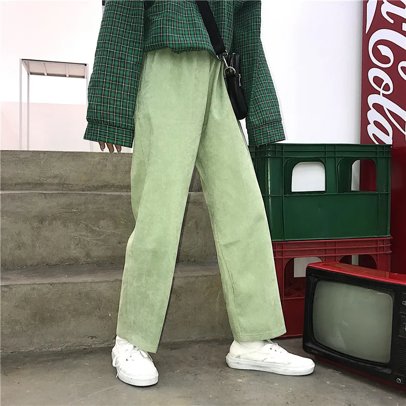 Новая модная брендовая женская одежда harajuku стиль ulzzang свободные прямые брюки