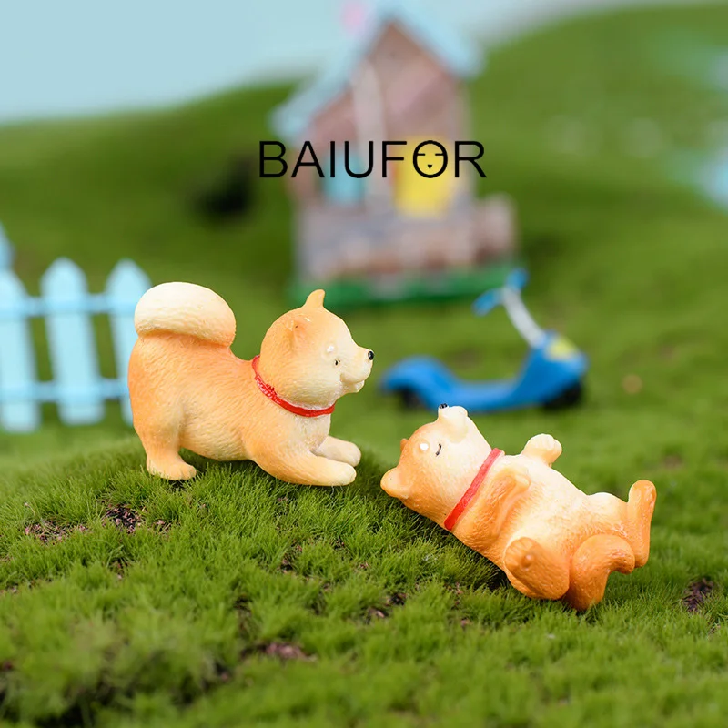 BAIUFOR миниатюрная искусственная Собака Kawaii Акита фигурки для террариума