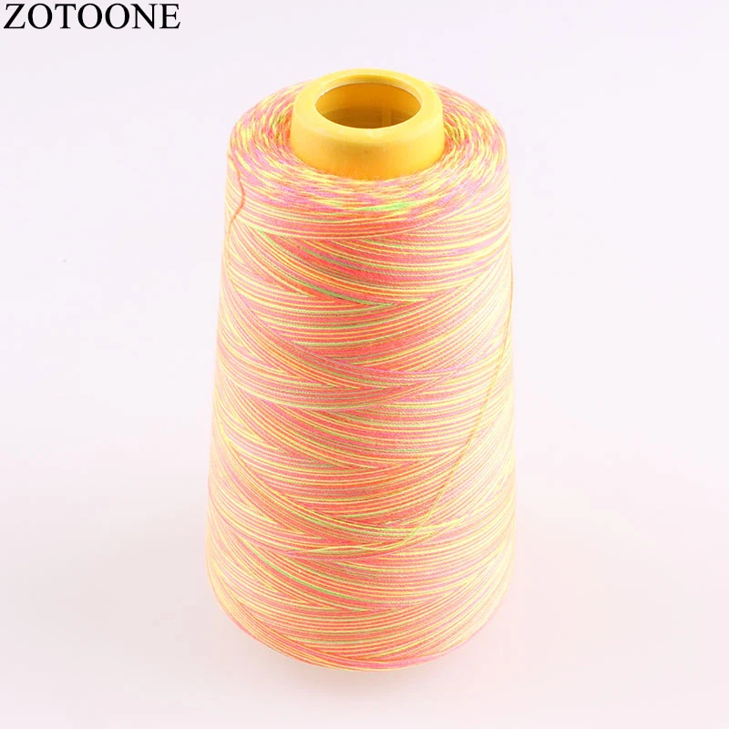ZOTOONE 3000Y 40 S/2 катушки полиэстер нить для шитья цветная нить для вышивки джинсы для шитья бедер машинная пряжа C - Цвет: Армейский зеленый