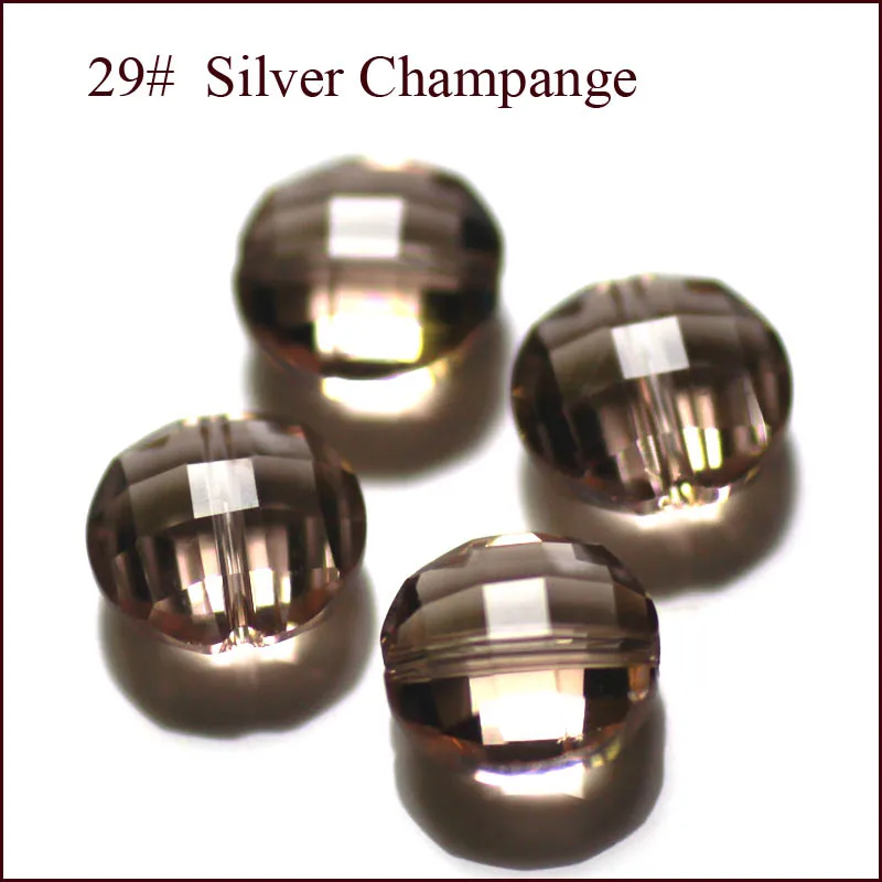 silver champagne StreBelle Размер 6 мм 8 мм 10 мм выбор Топ AAA круглое Хрустальное стекло бусины для DIY ювелирных изделий - Цвет: silver champagne