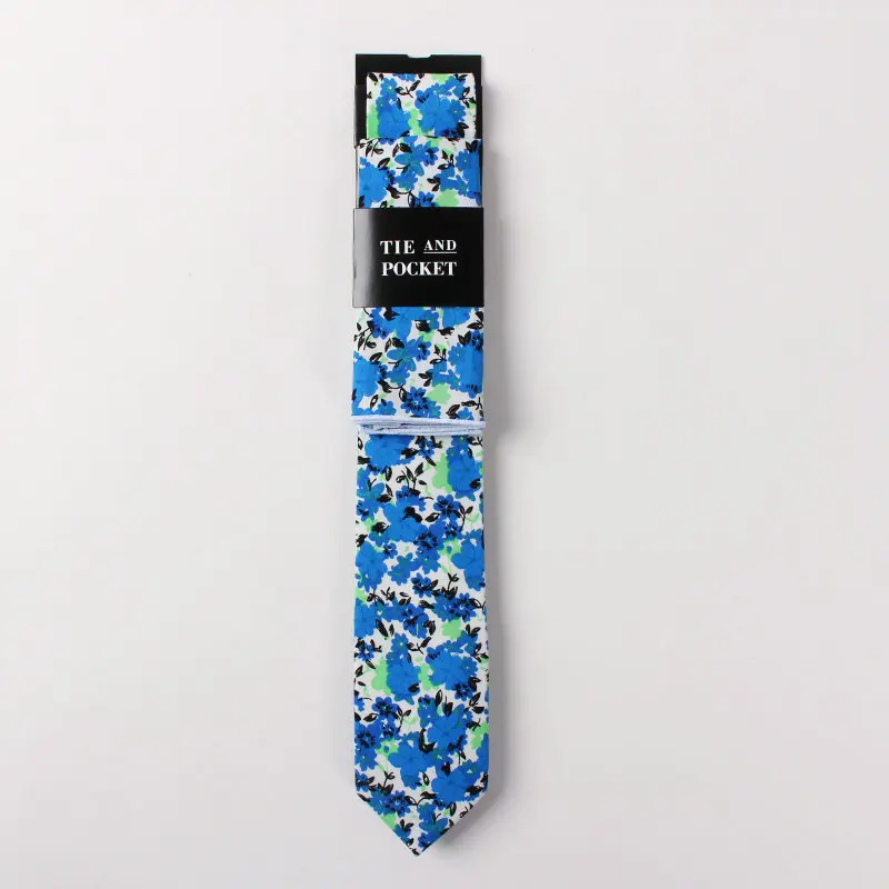 CT043A Хлопок мужской галстук с модным принтом галстук+ Pocket Square Set 6,5 см Галстук Hanky шеи галстуки комплект 42 стиль подарок к празднику Gravata тонкий - Цвет: CT043A