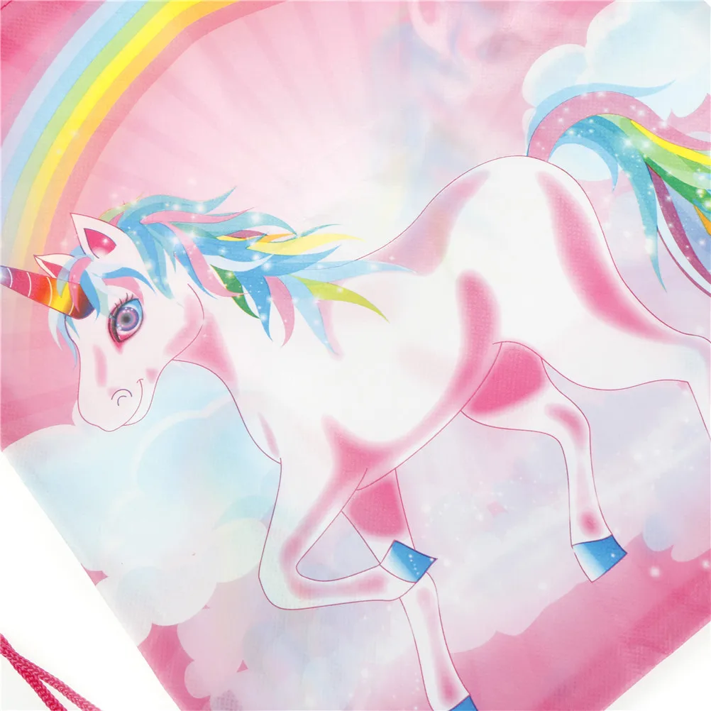 С изображением героев из мультфильмов 1 штука тема Единорог авоськи с единорогов