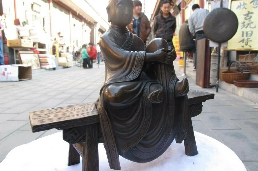 8 &quotТибетский буддизм классическая чистая бронза Kshitigarbha arhat сидячая скамейка