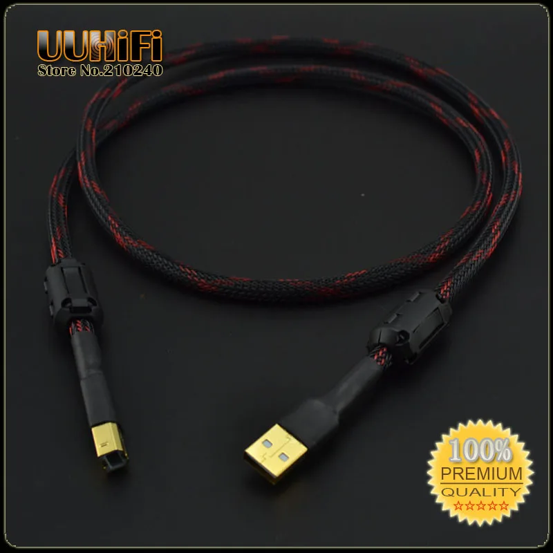 Красный U29-2(1 м 3.5ft) HiFi A-B USB кабель/Canare L-4E6S аудио-кабель с двойным магнитным кольцом для Hifi ЦАП усилителя - Цвет: Красный