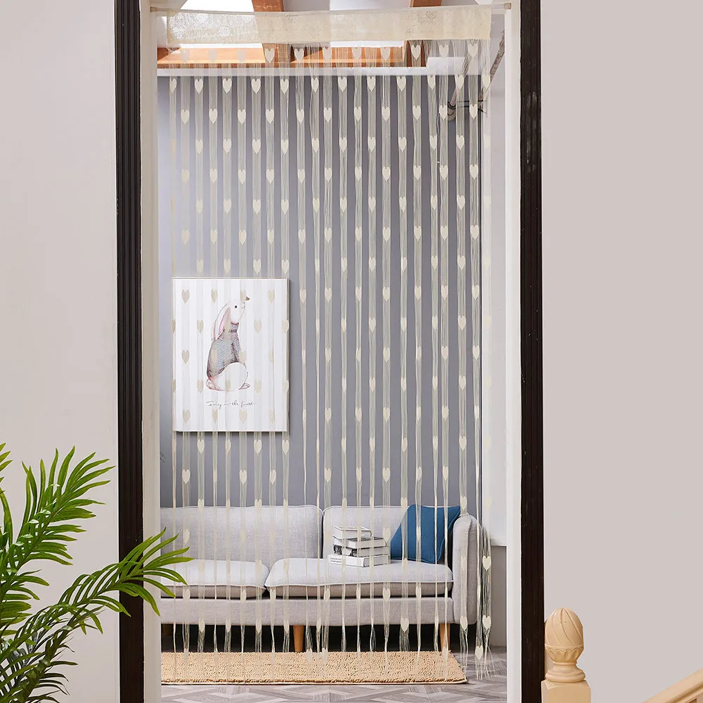 Тюлевые занавески с сердцем современные для гостиной прозрачные тюлевые оконные