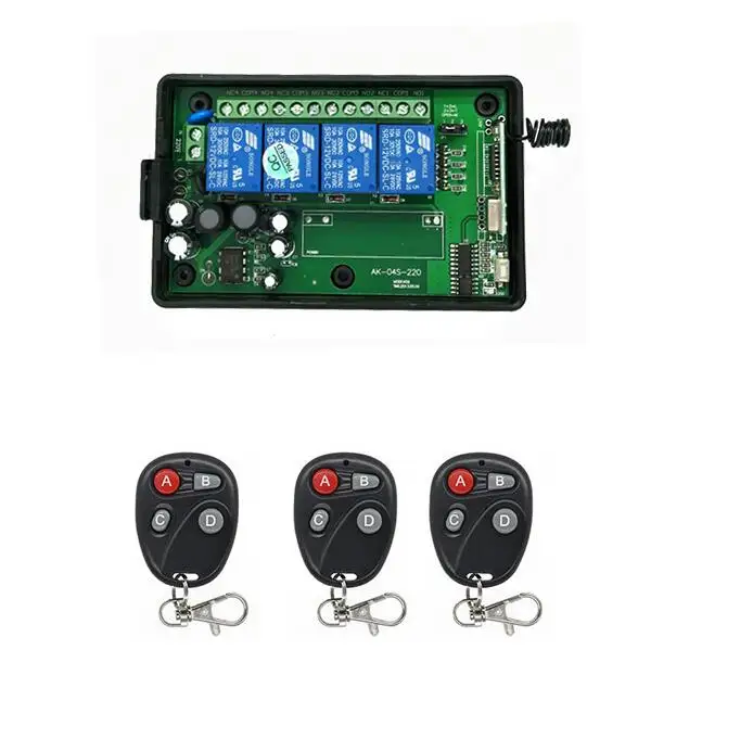 AC 85v ~ 250V 110V 220V 230V 4CH RF беспроводной пульт дистанционного управления реле системы