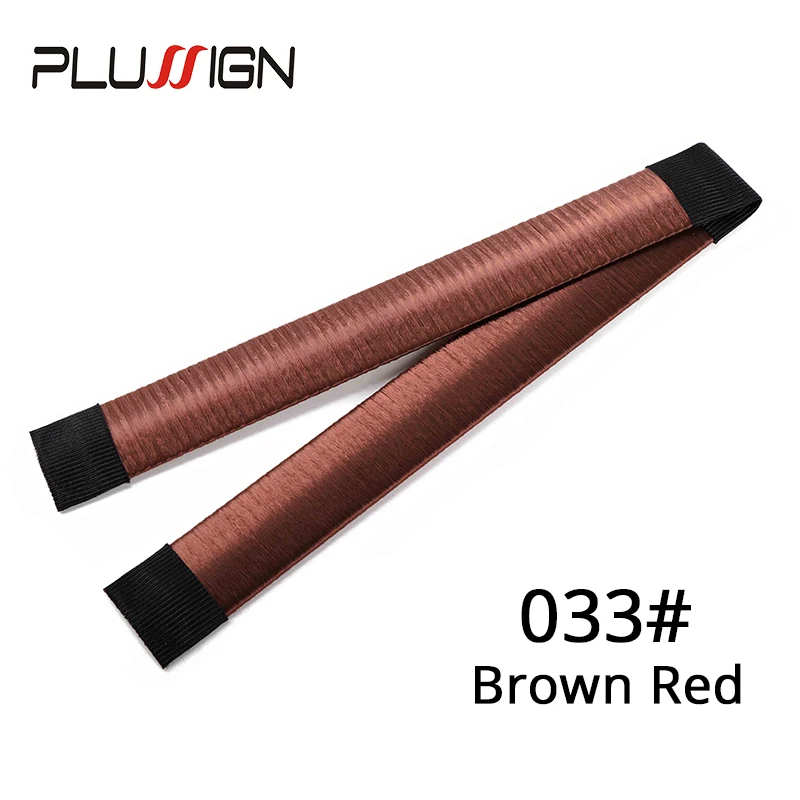 033 brown red Резинка для волос в виде булочки, милая французская тарелка для волос, 7 цветов, профессиональная плюсина, новинка, заколка для волос, инструмент для девушек и женщин - Цвет: 033 brown red
