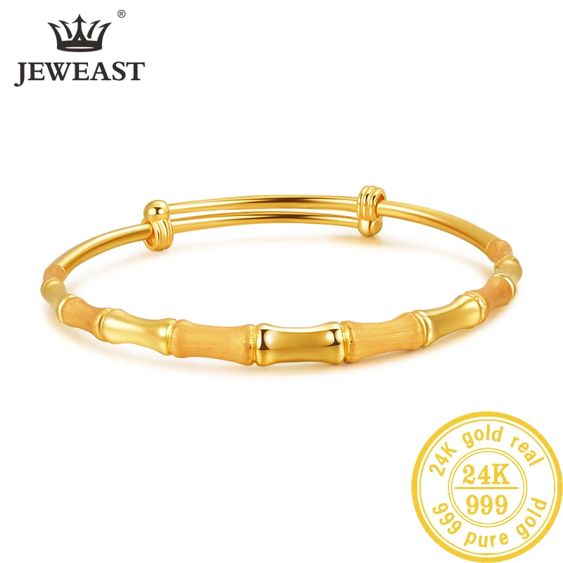

HMSS 24K Pure Gold Bracelet Real 999 Solid Gold Bangle Upscale Beautiful Romantic Trendy Classic Jewelry Hot Sell New 2020