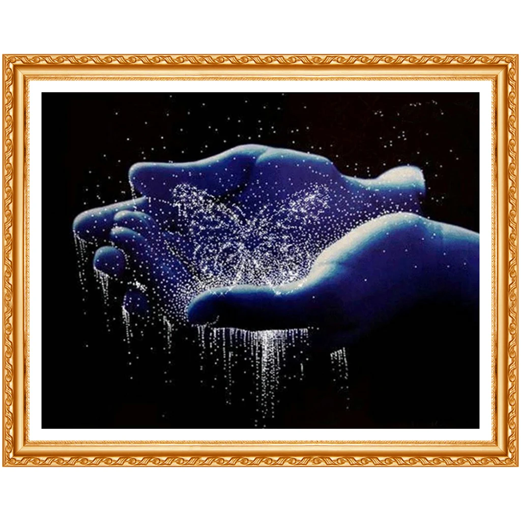 Алмазная вышивка 5D DIY Картина Ручная бабочка Вода картина крестиком горный