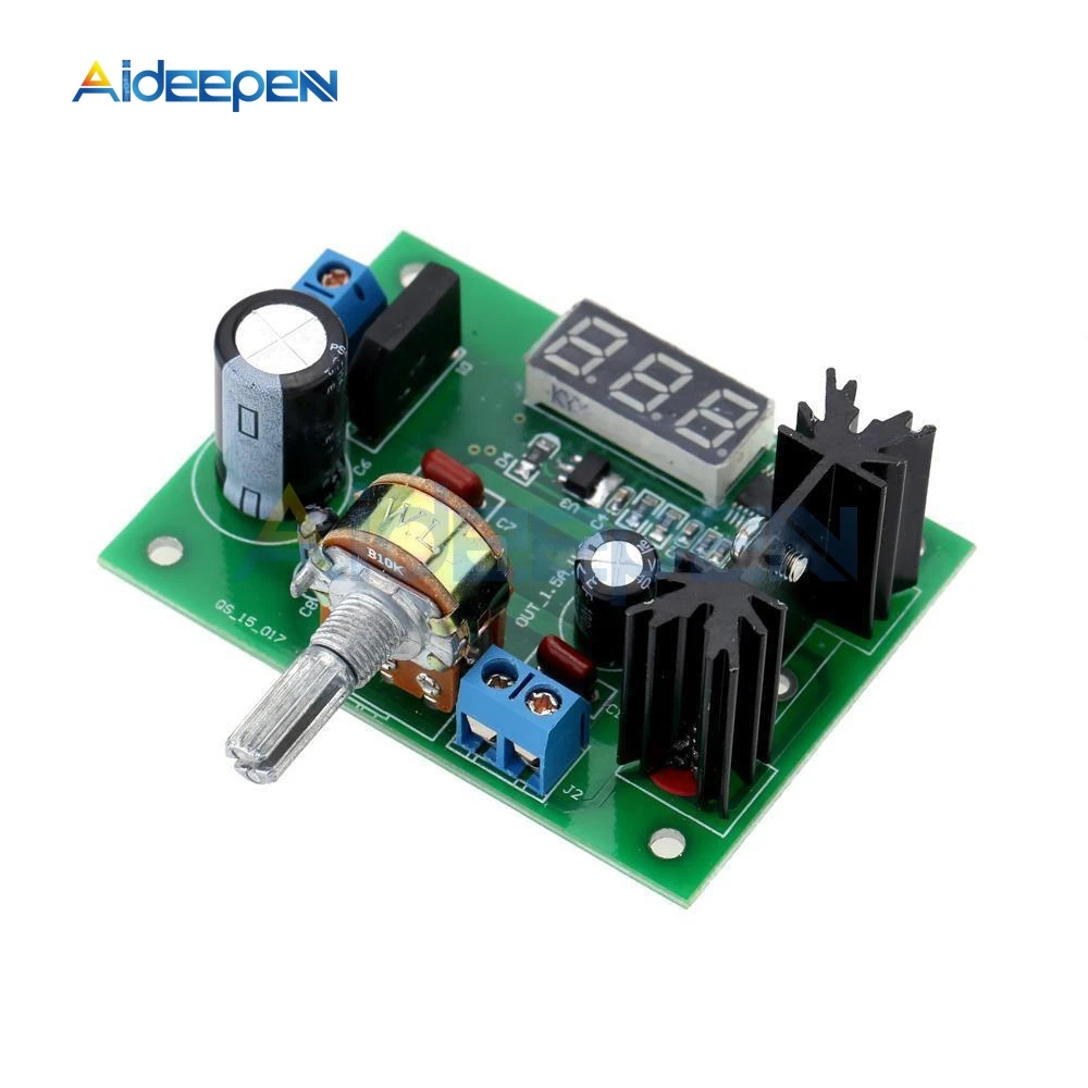 

LM317 AC/DC - DC 1.25-28V Continuously Adjustable Voltage Regulator Step-down Power Supply Module with LED Display