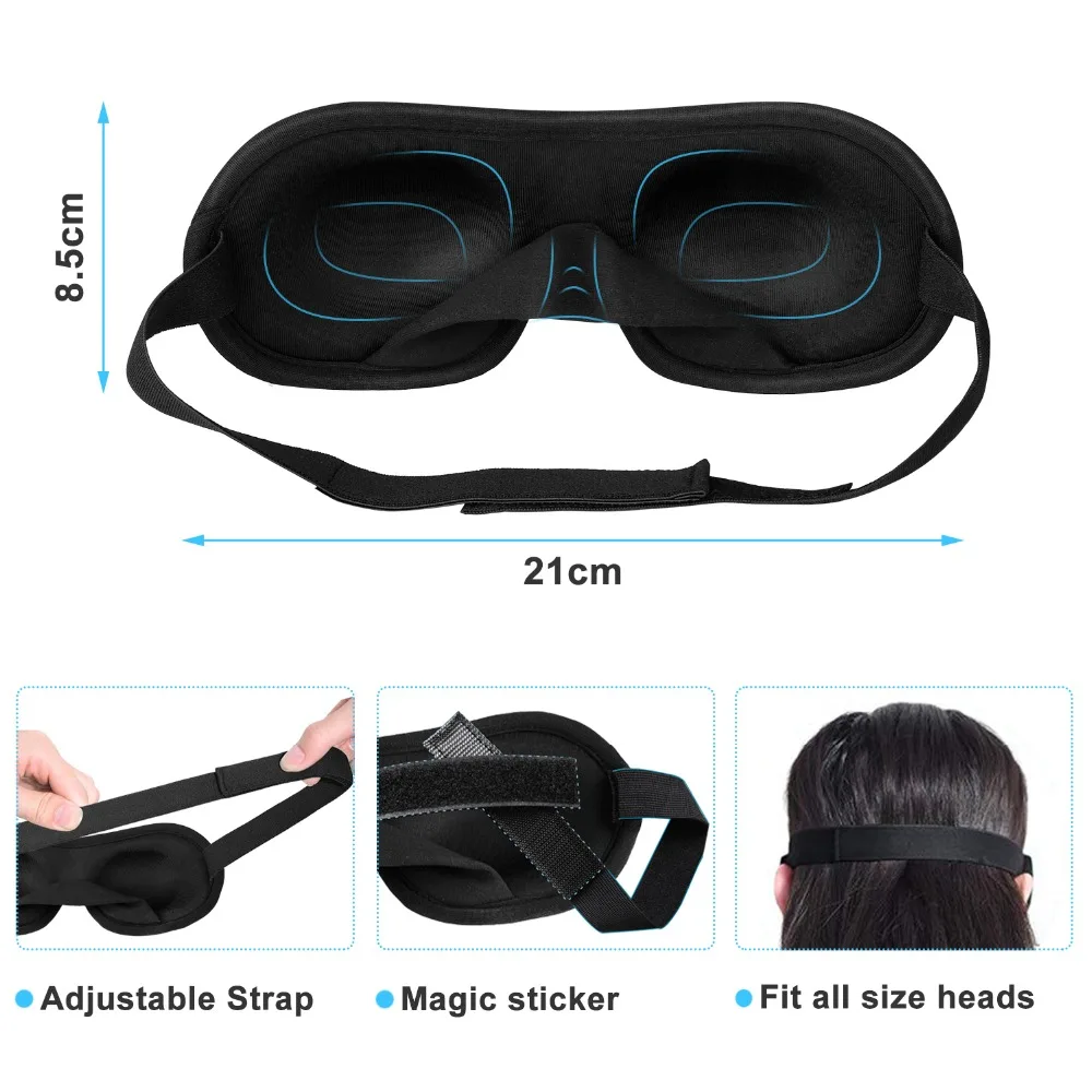 3D Sleeping eye mask Travel Rest Aid Eye Mask Cover Relieve Fatigue Light Blocking Sleep | Дом и сад