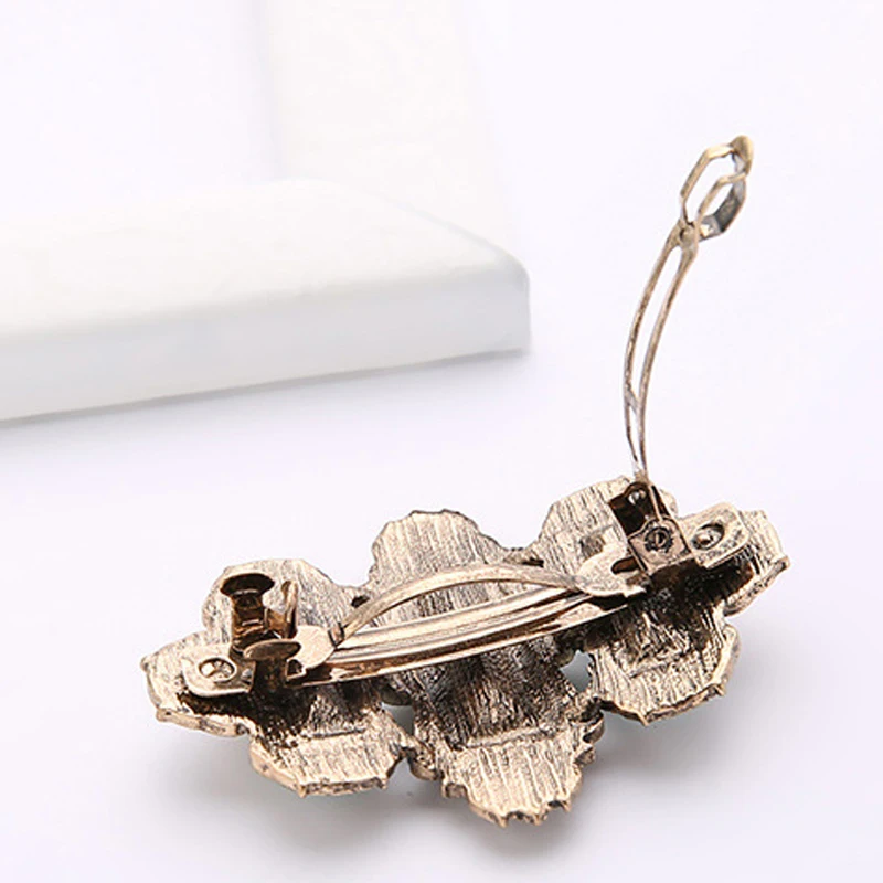 New European and American Gothic Diamond Hair Clips Crystal Diamond Transparent Hair Accessories bohemian vampirina hair bow