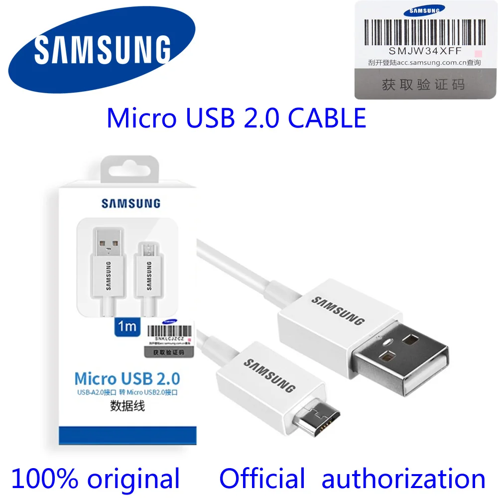 100% Оригинальные samsung микро usb кабель 2 0 для быстрой подзарядки конвертер S6 S7edge note5