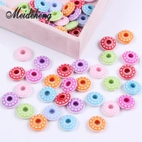 acrylic candy colorful diy donut beads bracelet pendant necklace jewelry making accessory department spacer kids toy 120pcs