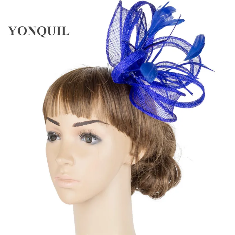 Sinamay Vintage Event Fascinators Wedding Hair Accessory Elegant Ladies Party Women Cocktail Feather Headwear Headbands |
