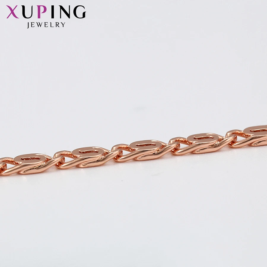 Xuping ожерелье без камня для женщин покрытое розовым золотом модное Экологичное медное ювелирное изделие модные подарки S181-45600