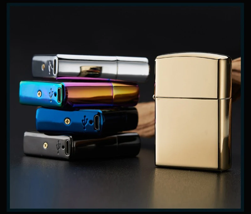 Импульсная дуговая USB Зажигалка Ветрозащитная электрическая зажигалка плазменная перезаряжаемая беспламенная металлическая электронная сигарета пьезо-зажигалка