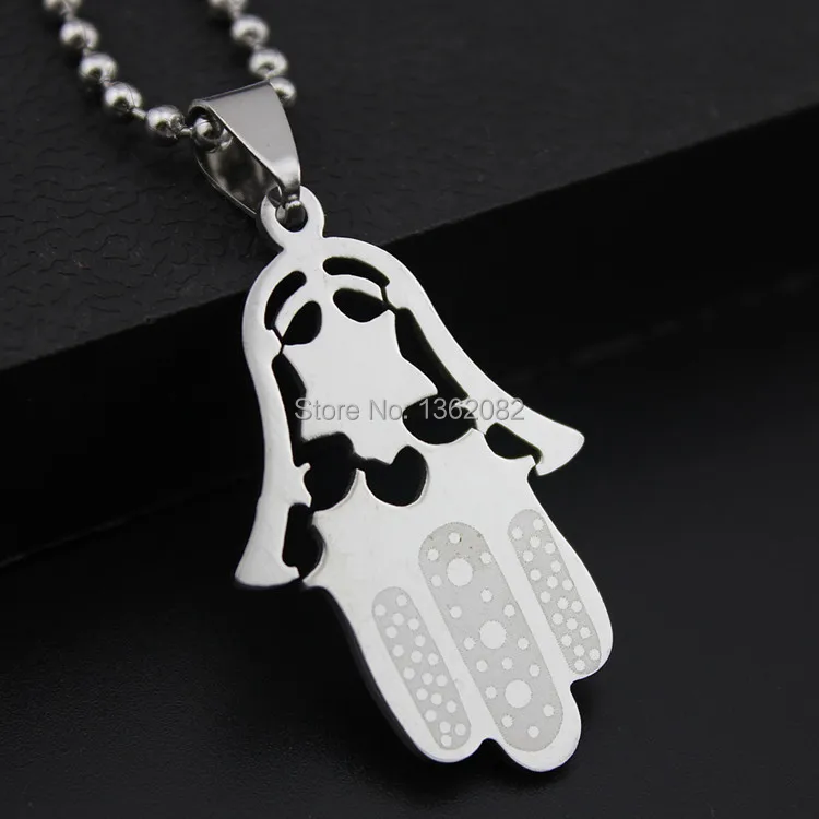 Новая подвеска Фатима из нержавеющей стали Амулет Удачи MN459|necklace 17|necklace importernecklace