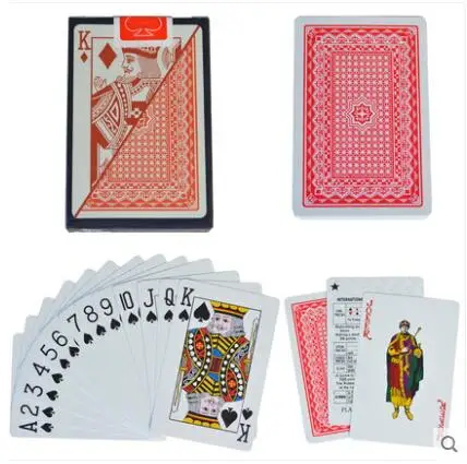 6939 RED Шаблон Baccarat пластиковые водонепроницаемые игральные карты игры техасский холдем покер карты; настольные игры 58*88 мм карты - Цвет: 6939 RED
