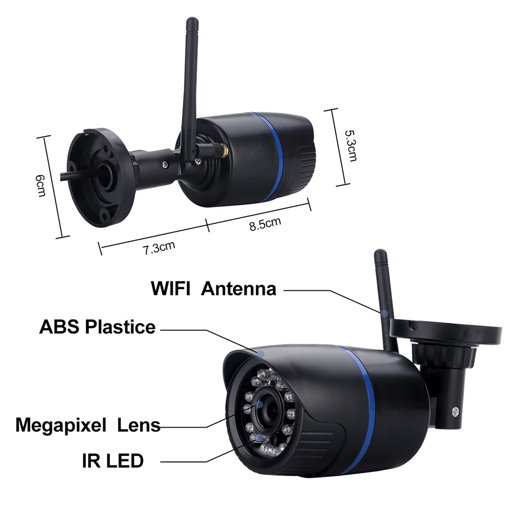 Fulll HD 960P IP WIFI камера IR 20M ночное видение 1.3MP пуля безопасности CCTV Беспроводная P2P onvif