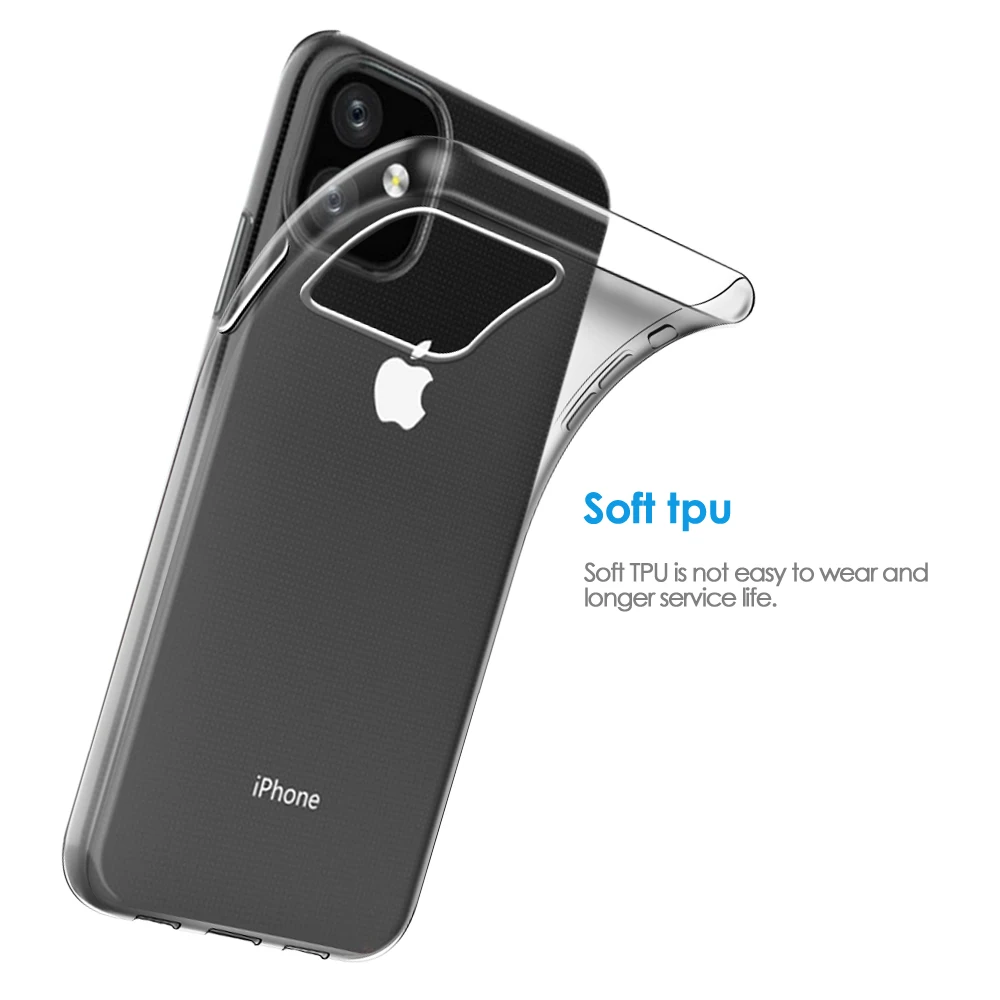 10 шт./партия для iPhone 11 XR 2019 Чехол ударопрочный кристально прозрачный Жесткий