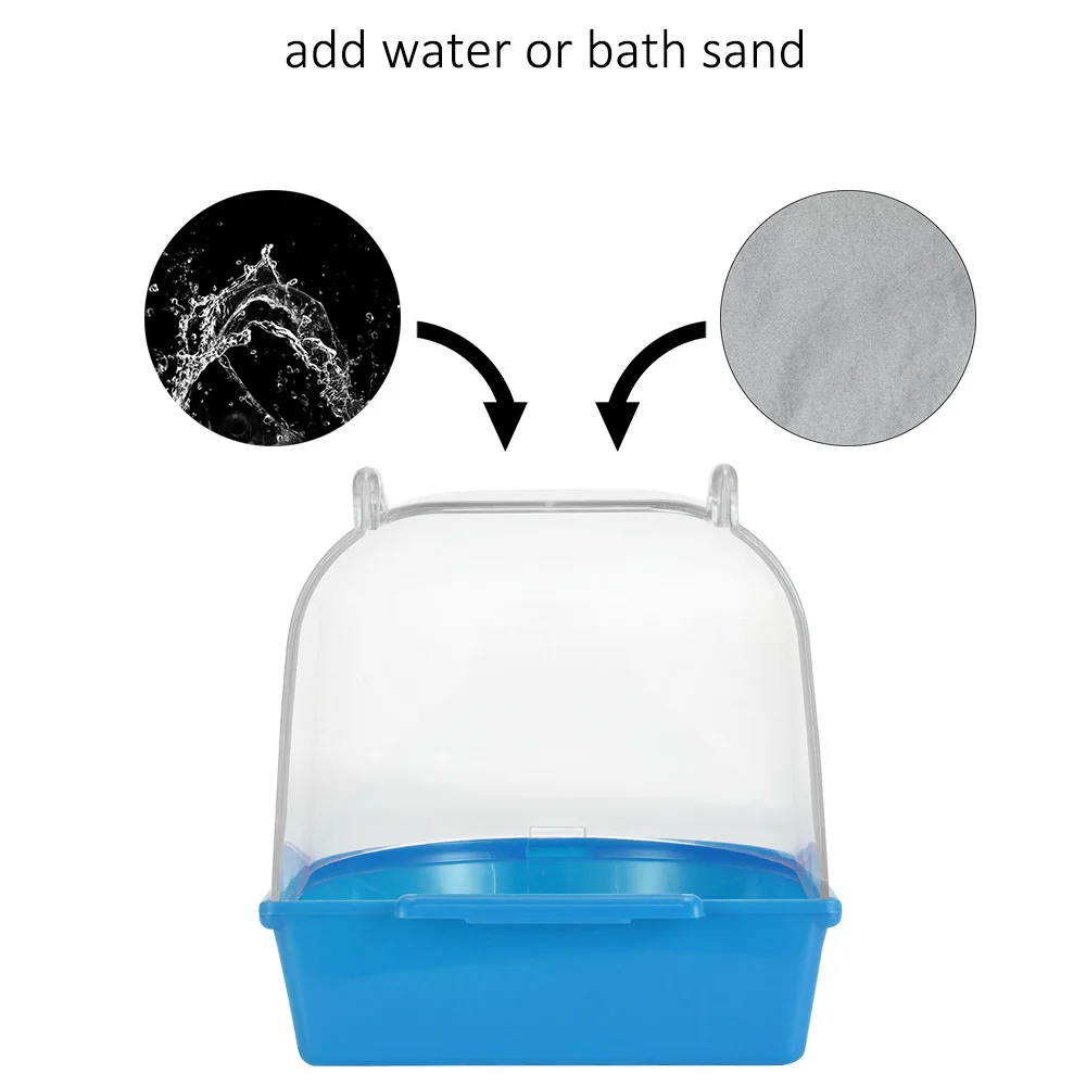 Прозрачная пластиковая подвесная ванна для ванной инструмент чистки птиц|Птичьи