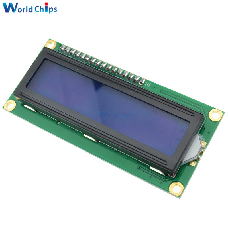1 шт. IIC/I2C 1602 16X2 ЖК дисплей модуль LCD I2C синий/желтый 5 В для Arduino|Интегральные схемы| |