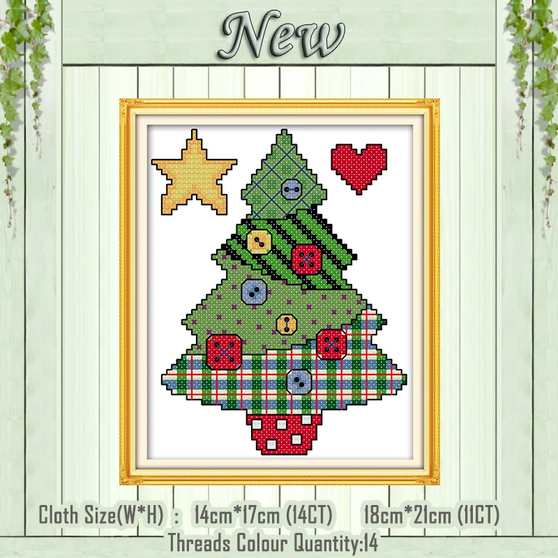 Новогодняя елка Санта Клаус картина рассчитана на холст DMC 14CT 11CT китайские наборы