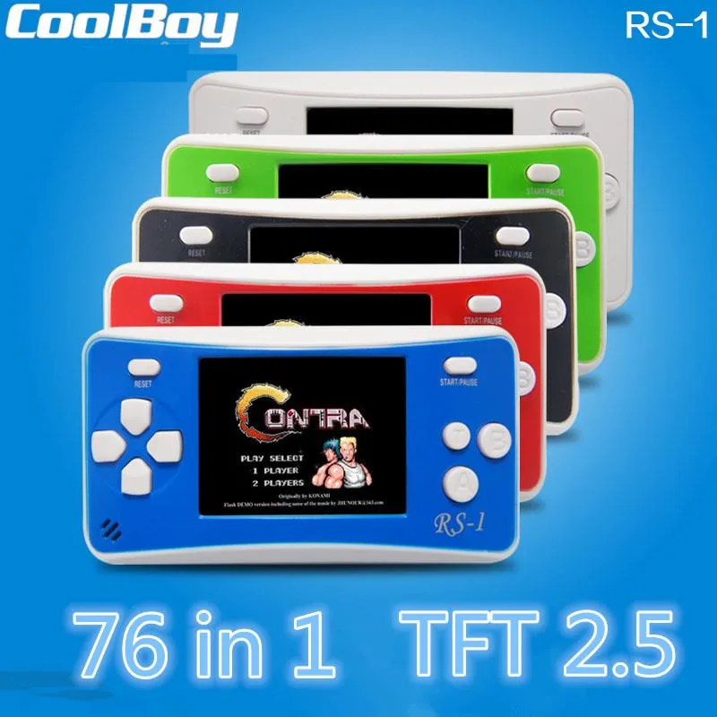 RS 1 портативная игровая консоль 2 5 дюймов LCD 76 игр внутри Портативный Видео