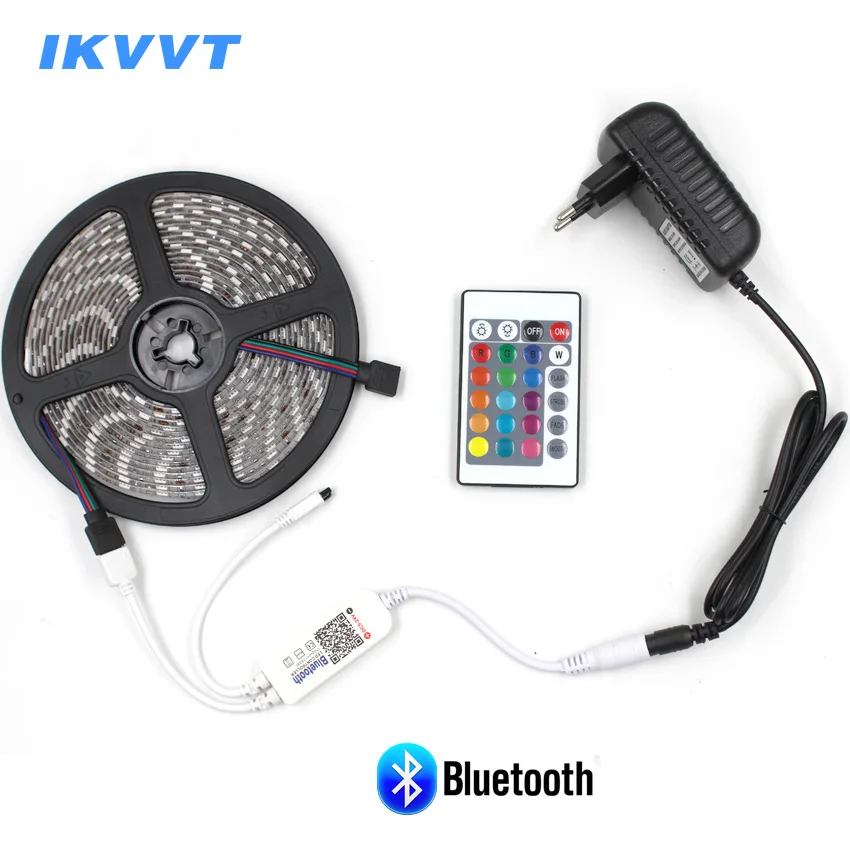 IKVVT 5 м 10 15 Bluetooth управление RGB Светодиодная лента 60 светодиодов/м гибкая