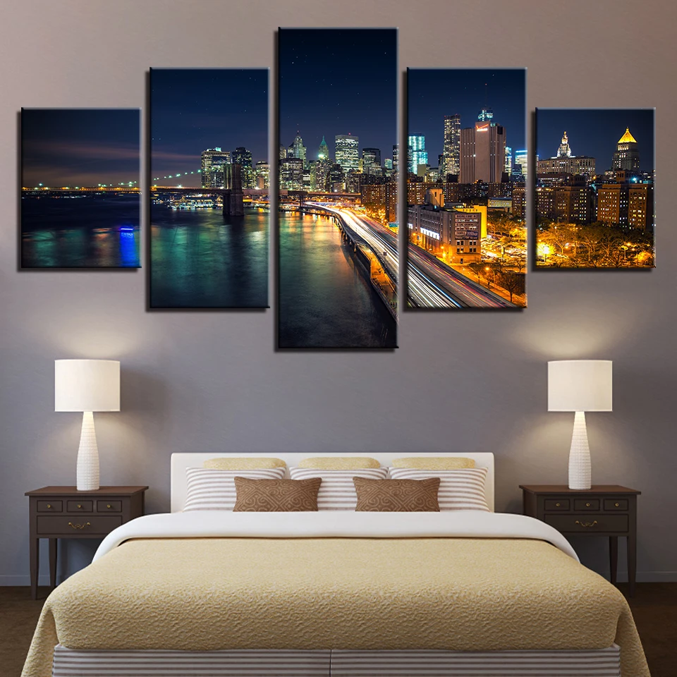 5 шт. постеры на холсте с изображением моста Бруклина|living room wall art|wall artbrooklyn bridge |