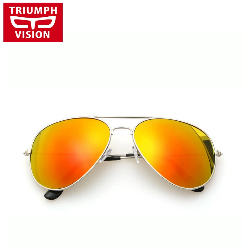 TRIUMPH очки для зрения de sol Feminino синие солнцезащитные очки для женщин для вождения пилота зеркальные линзы медная оправа солнцезащитные очки женские оттенки - Цвет линз: 004