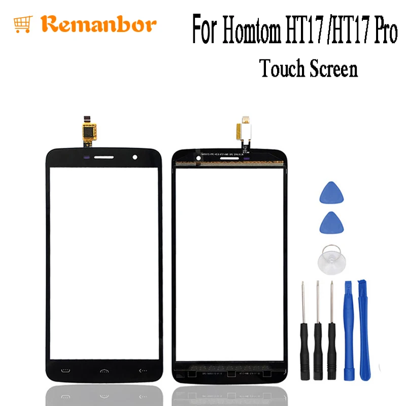 Remanbor для HOMTOM HT17 pro Сенсорный экран сенсорный Панель Сенсор сотовый телефон черный
