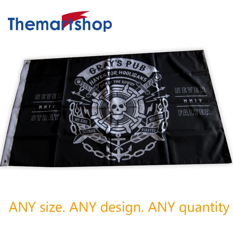 3ft * 5ft Бесплатная доставка пользовательский флаг двухсторонний 100D полиэстер
