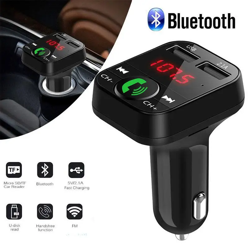 FM трансмиттер автомобильный с поддержкой Bluetooth 2 USB порта|Автомобильный комплект