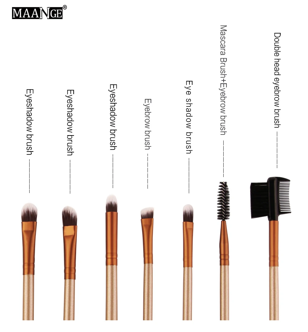 MAANGE 12 шт. набор профессиональных косметических кистей для макияжа Beatuy power Foundation Make Up brinks набор инструментов+ держатель чехол для чашек maquiagem
