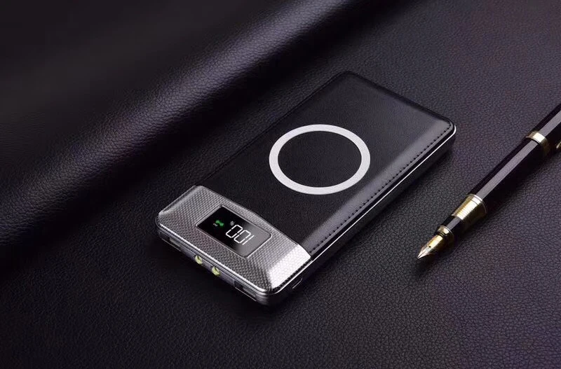 QI Беспроводное зарядное устройство для iPhone 8 8 plus XS power Bank Внешний аккумулятор встроенный беспроводной зарядное устройство power Bank портативный