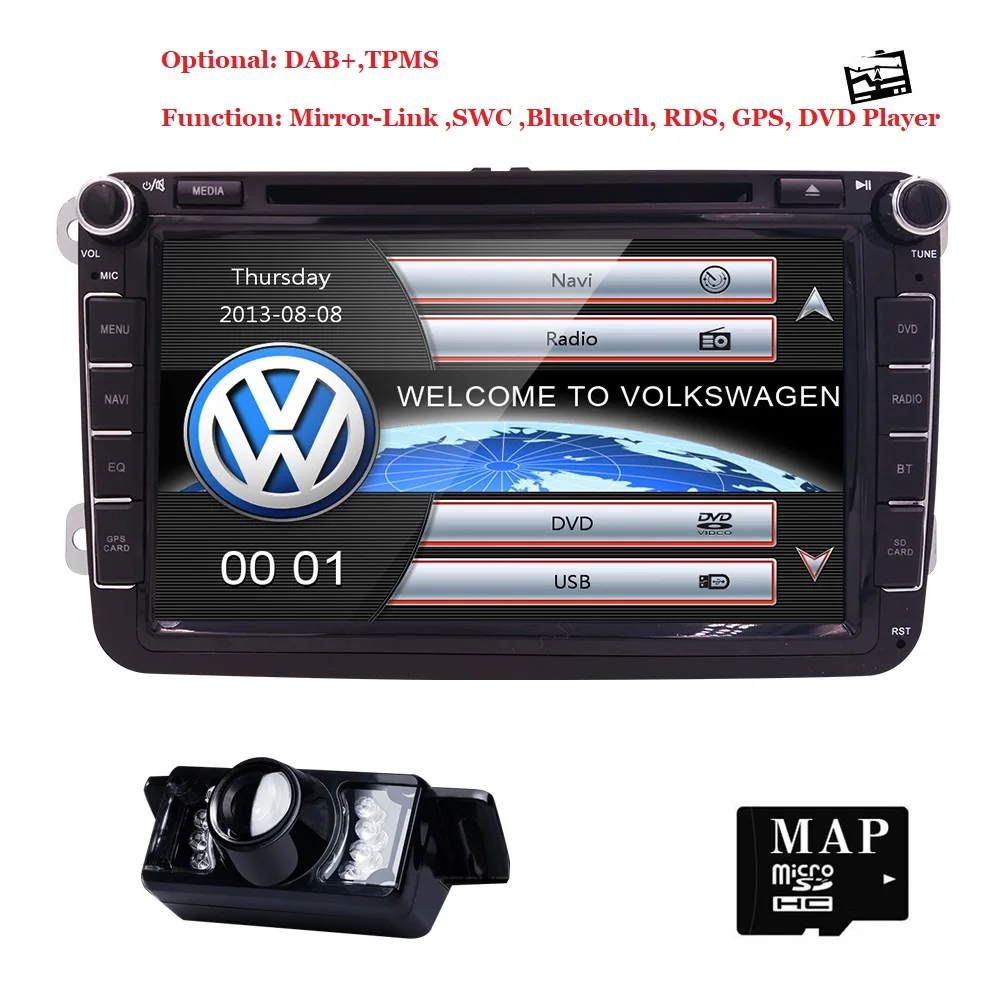 2 Din 7'⟊r DVD Player For Skoda Octavia Fabia Fast Yeti Superb V W Seat Stereo Wifi 3G GPS Navigation Radio MIRROR LINK DAB BT |