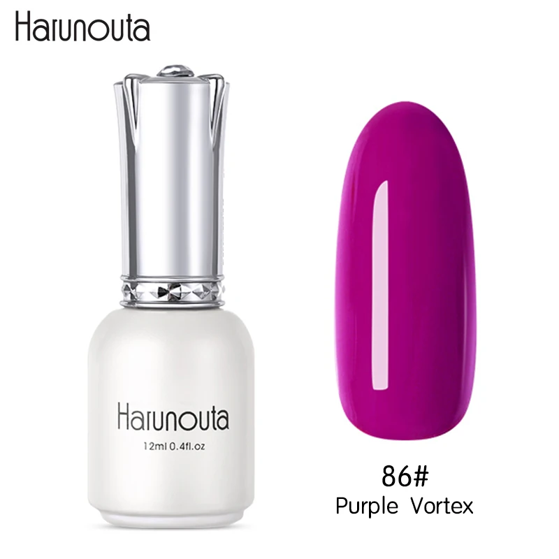 Purple Vortex Harunouta 12 мл однотонная одежда личная гигиена Красный Фиолетовый Блеск Звездное платины краски стойкий гель для ногтей дизайн ногтей гель Лаки - Цвет: Purple Vortex