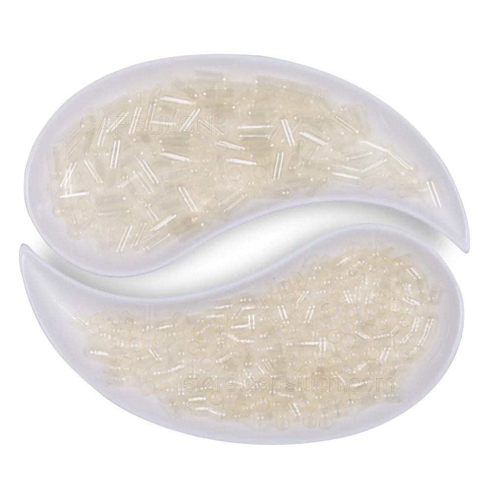 1000 штук/коробка/Размер 1/пустые разделенные прозрачные желатиновые капсулы |