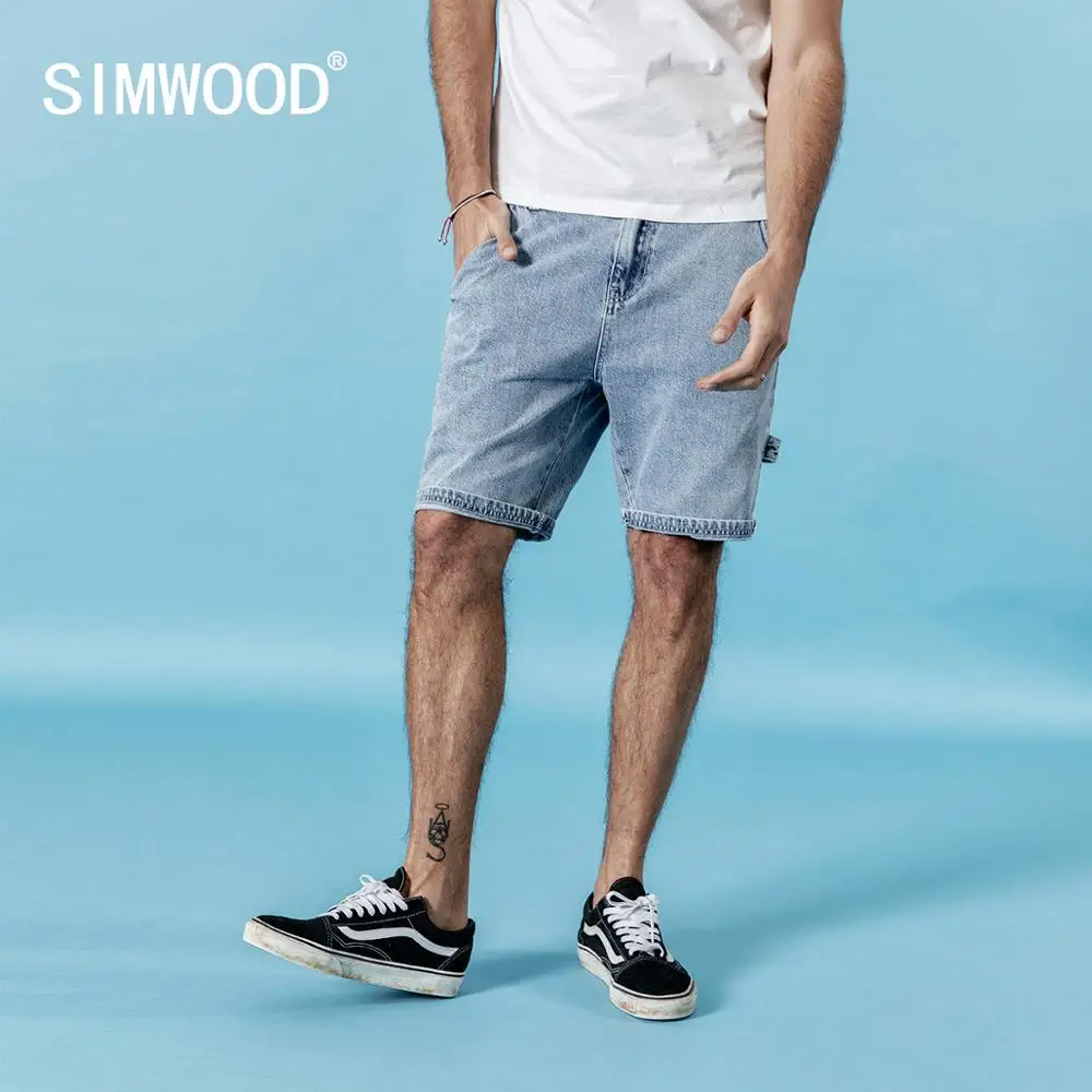 Мужские джинсовые шорты SIMWOOD летние повседневные карго из 100% хлопка 190229|Мужские