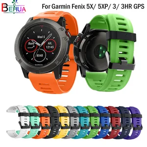 Ремешок силиконовый для Garmin watch band, сменный спортивный браслет для Garmin Fenix 5X5XplusFenix 3Fenix 3 HR GPS, 26 мм