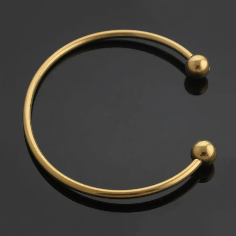 COUYA Newborn bracelets gold color steel bead bracelet jonc argent women carter simple thin fine &amp bangles A10055 | Украшения и