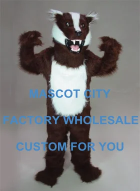 Костюм талисман в виде лесного животного барсука размер для взрослых мультяшный